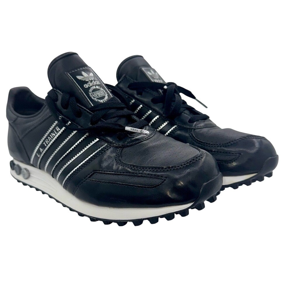 Adidas L.A. Trainer Rare Black Retro Sneakers, Men's‎ 9.5, G43178, EUC